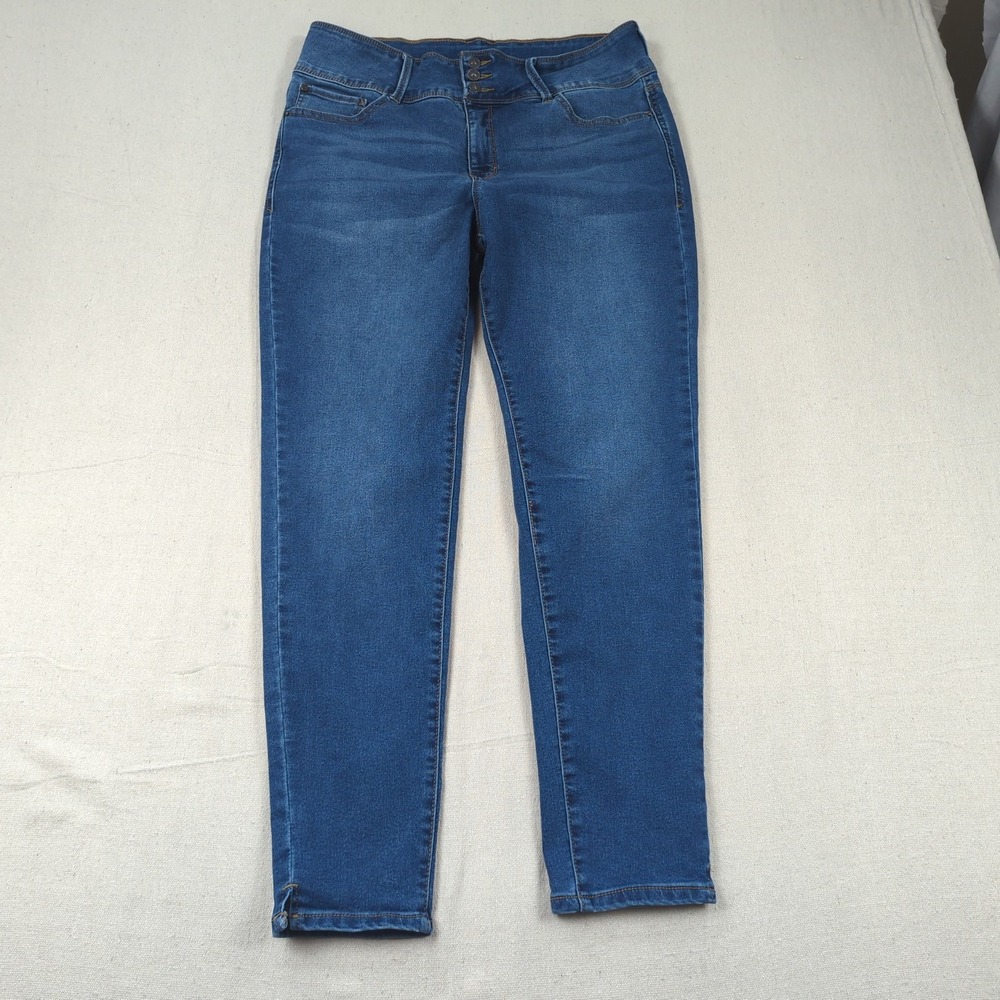Curve Appeal Jeans Womens 14 32 Blue Stretch Curve Creator High Rise Skinny